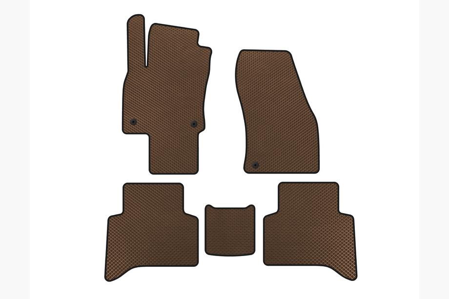 Volkswagen Touran 2015- гг. Коврики EVA (5-местный, Коричневый) Image