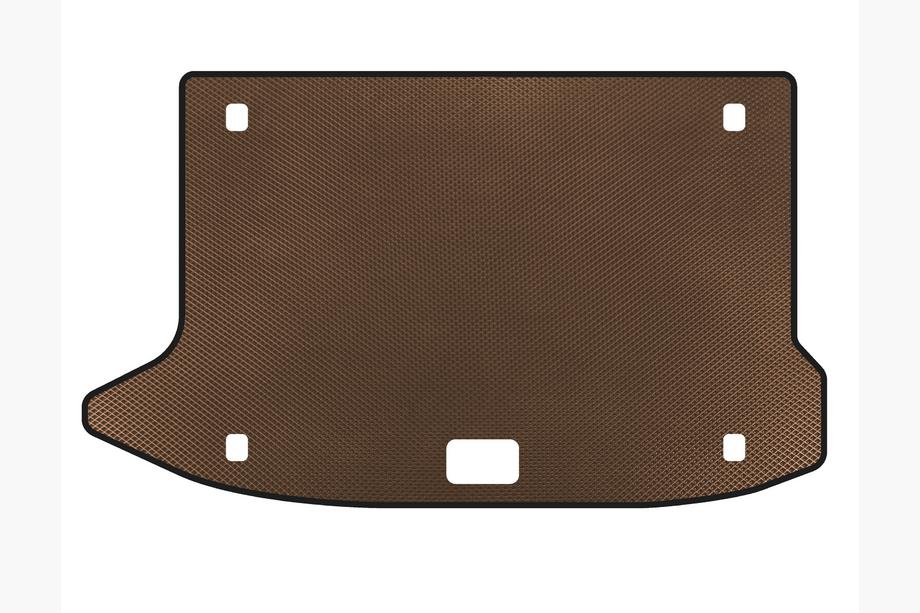 Hyundai Kona 2017-2023 гг. Коврик в багажник EVA V3 (Коричневый) Image