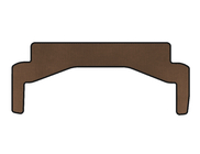 Mercedes SLK R172 2011-2016 гг. Коврик в багажник EVA (верхний, Roadster, Коричневый) фото 1