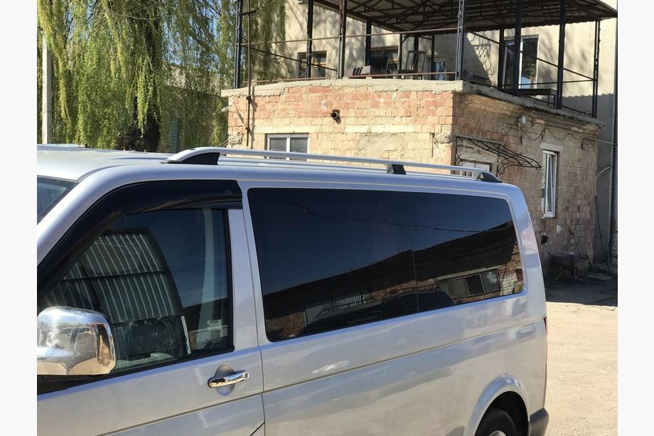 Volkswagen T5 2010-2015 гг. Рейлинги CROWN (серый мат) Длинная База Фото 9