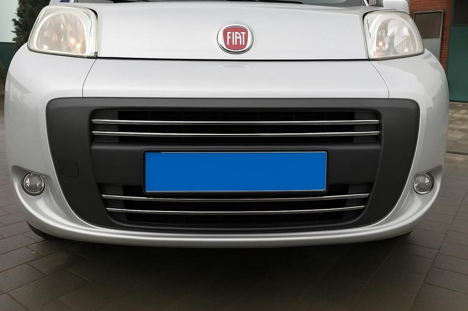 Peugeot Bipper 2008-2017 гг. Накладка на решетку радиатора (4 части, нержавейка) Фото 3