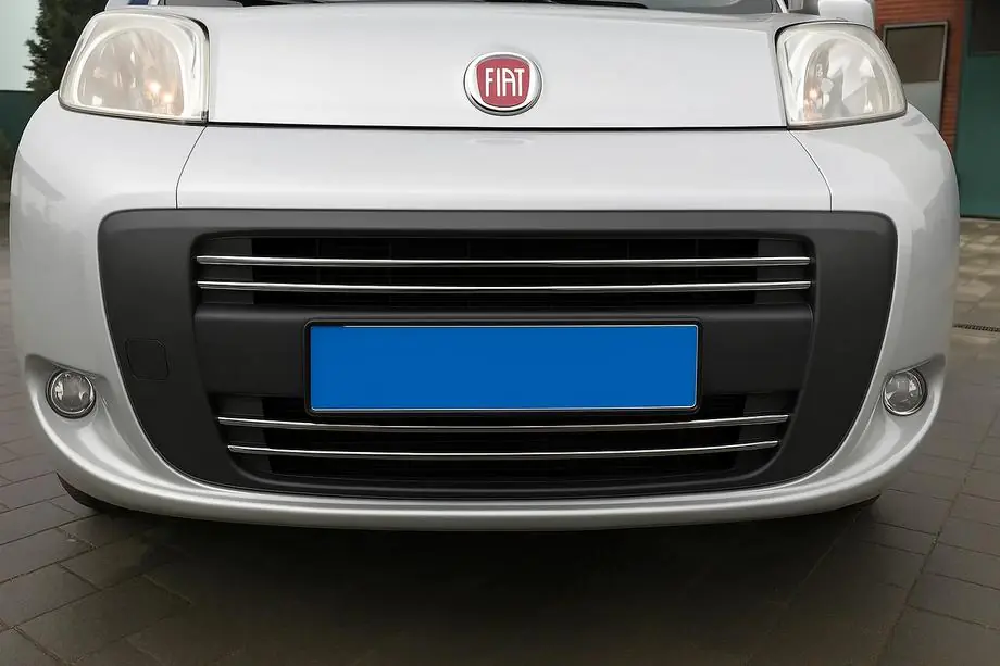 Peugeot Bipper 2008-2017 гг. Накладка на решетку радиатора (4 части, нержавейка) Фото 3