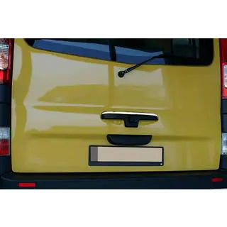 Хромированная накладка на заднюю ручку (верхняя, нержавейка) Renault Trafic 2001–2015 гг. фото 1
