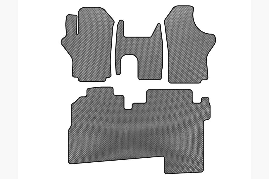 Hyundai H200, H1, Starex 1998-2007 гг. Коврики EVA (2004-2007, 2 ряда, 8-местный, Серый) Image
