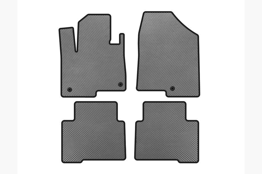 Hyundai Santa Fe 4 2018-2023 гг. Коврики EVA (2 ряда, для Grand, Серый) Image