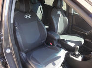 Hyundai Accent 2011-2017 гг. Авточехлы (Эко-кожа↗Ткань, Premium) фото 16