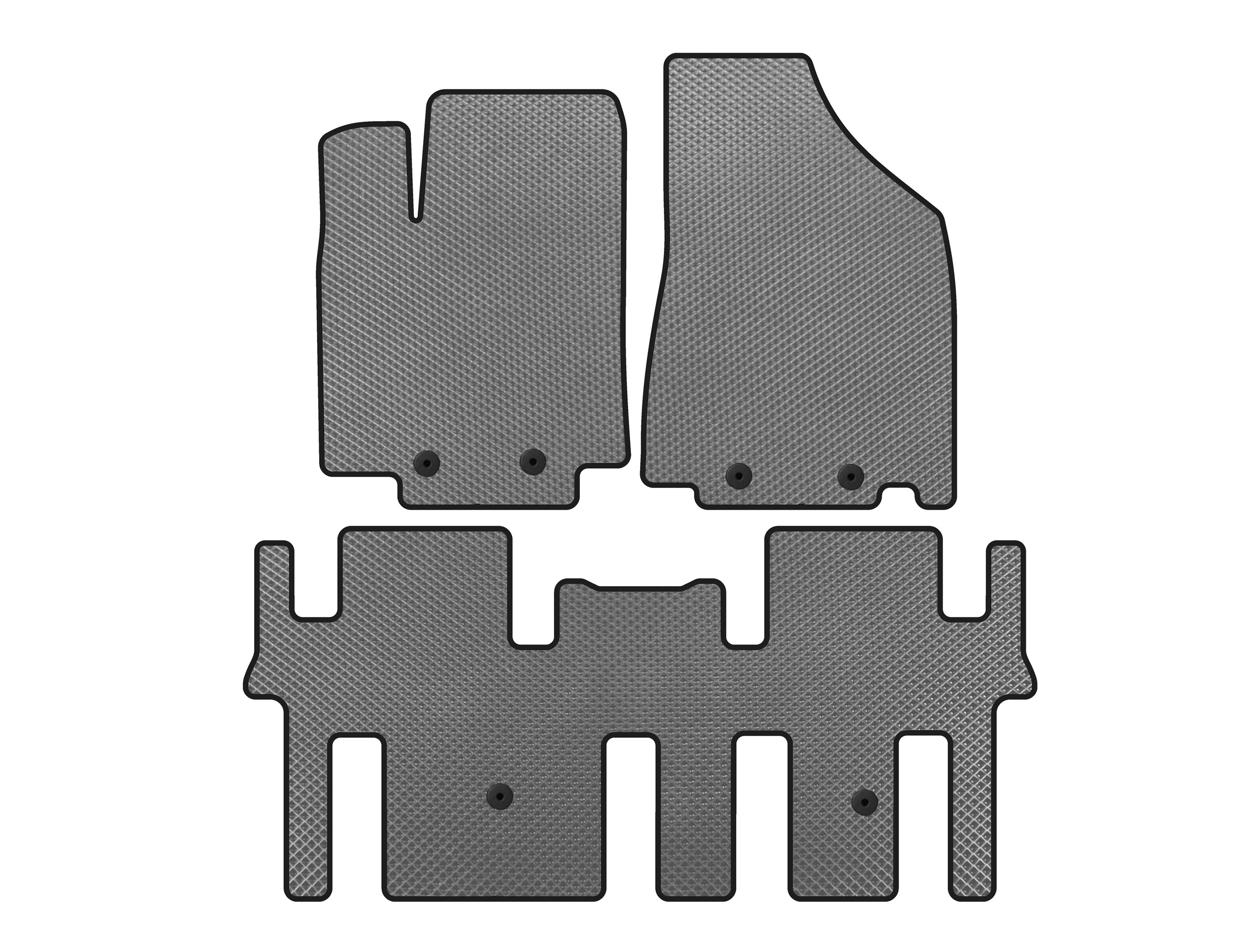 Килимки EVA (2 ряди, Сірий) для Nissan Pathfinder R52 2012-2021 рр
