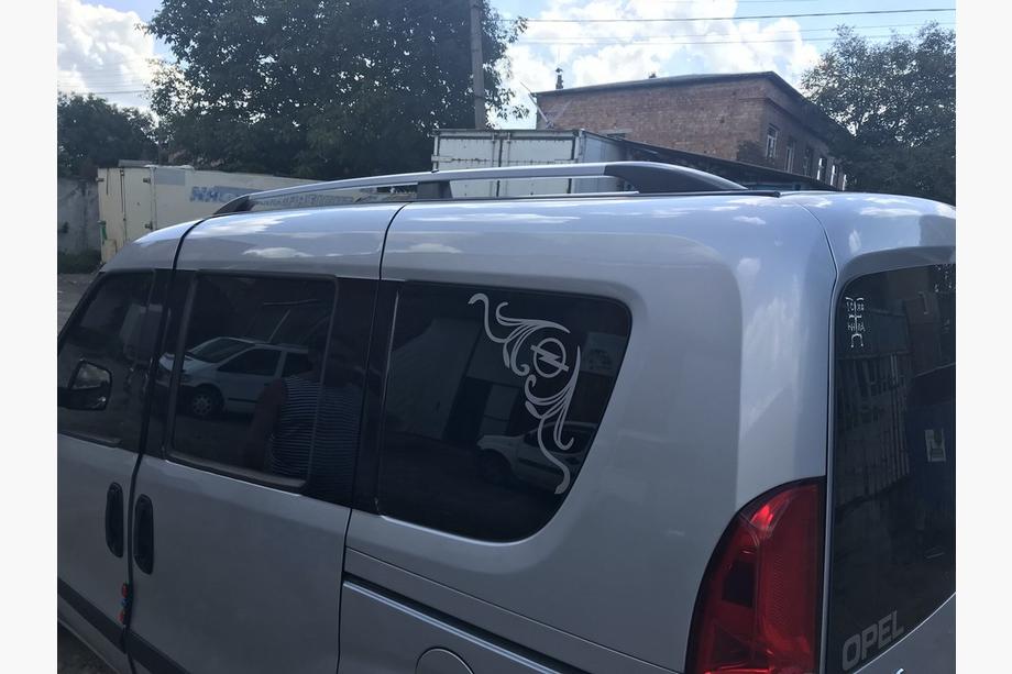 Opel Combo 2012-2018 гг. РАСПРОДАЖА!!! Рейлинги Серый Металлик (Пластиковые Ножки) Макси база Фото 4