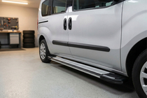 Opel Combo 2012-2018 гг. Боковые пороги Rainbow (2 шт., алюминий) фото 1