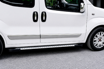 Opel Combo 2012-2018 гг. Боковые Подножки Allmond Grey (2 шт., Алюминий) фото 1