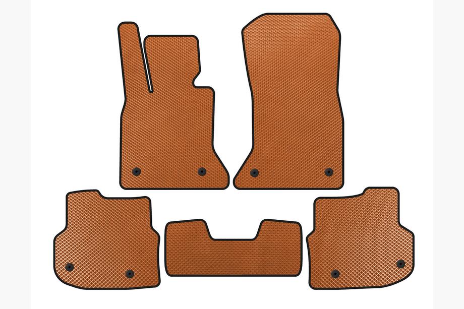 BMW 5 серия F10/F11 2010–2016 гг. Коврики 2010-2013 (EVA, оранжевые) Image