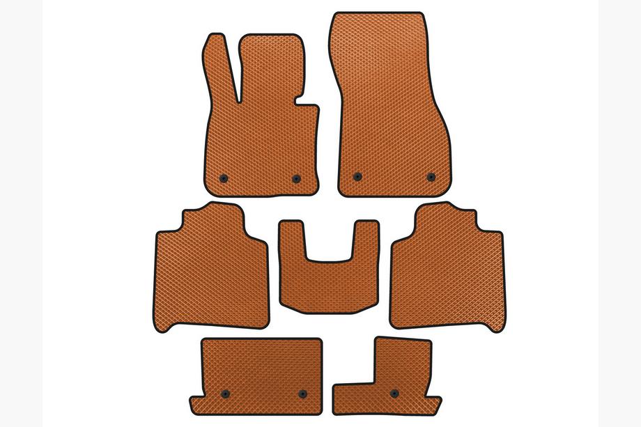 BMW 2 серия Active Tourer F45/F46 2014-2021 гг. Коврики EVA (Для F46, 3 ряда, Оранжевые) Image