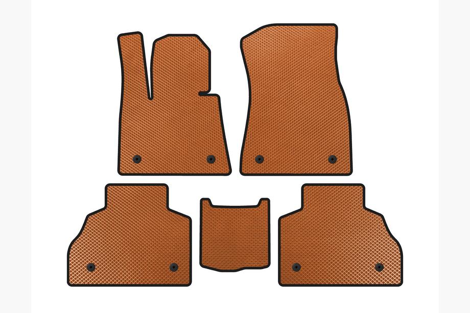 BMW X7 G07 2019- гг. Коврики EVA (2 ряда, Оранжевые) Image