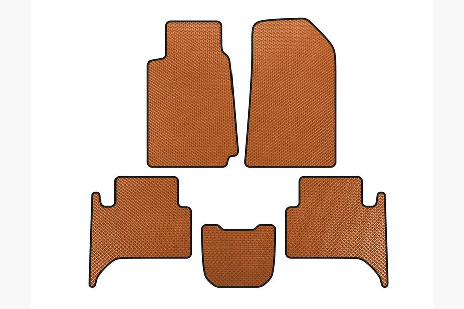 Chevrolet Trailblazer 2012-2019 гг. Коврики EVA (2 ряда, Оранжевые) Image