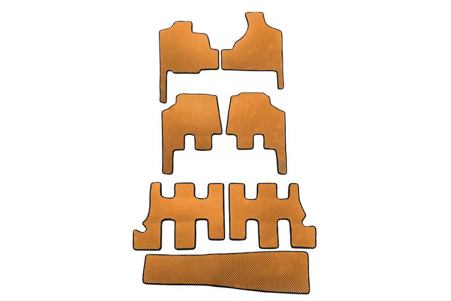 Chrysler Voyager 2001-2007 гг. Коврики EVA (для Grand Voyager, АКПП, Оранжевые) Image