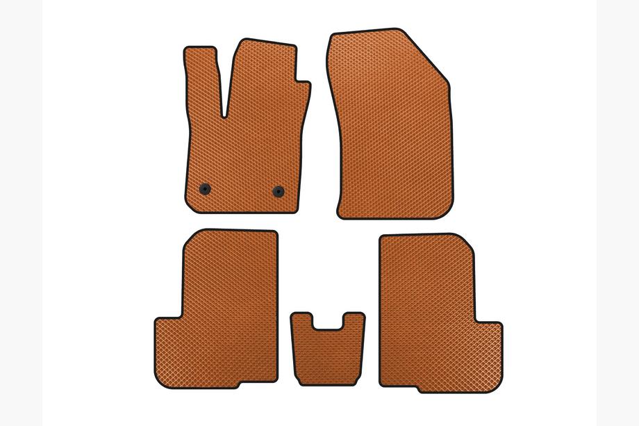 Dacia Lodgy 2012-2022 гг. Коврики EVA (2 ряда, 7-местный, Оранжевые) Image