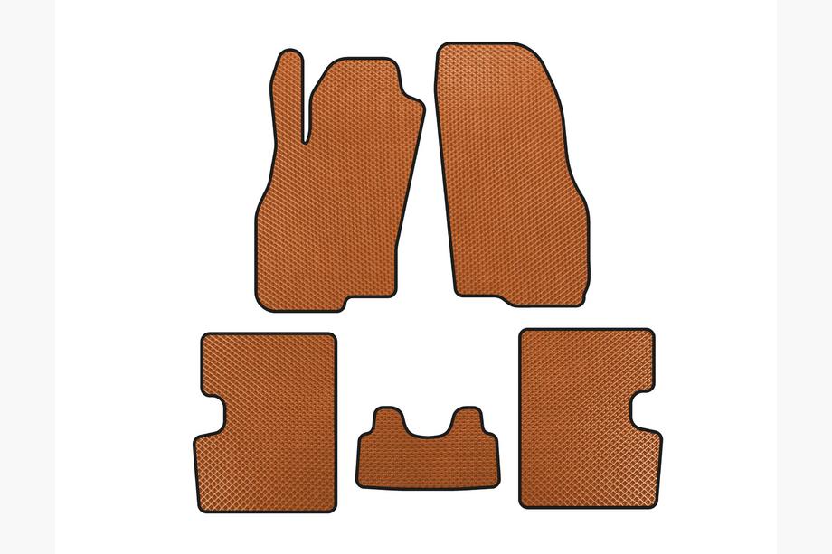Fiat Punto Grande/EVO 2006-2018 гг. Коврики EVA (HB, 5-дверный, До рестайлинга, Оранжевые) Image