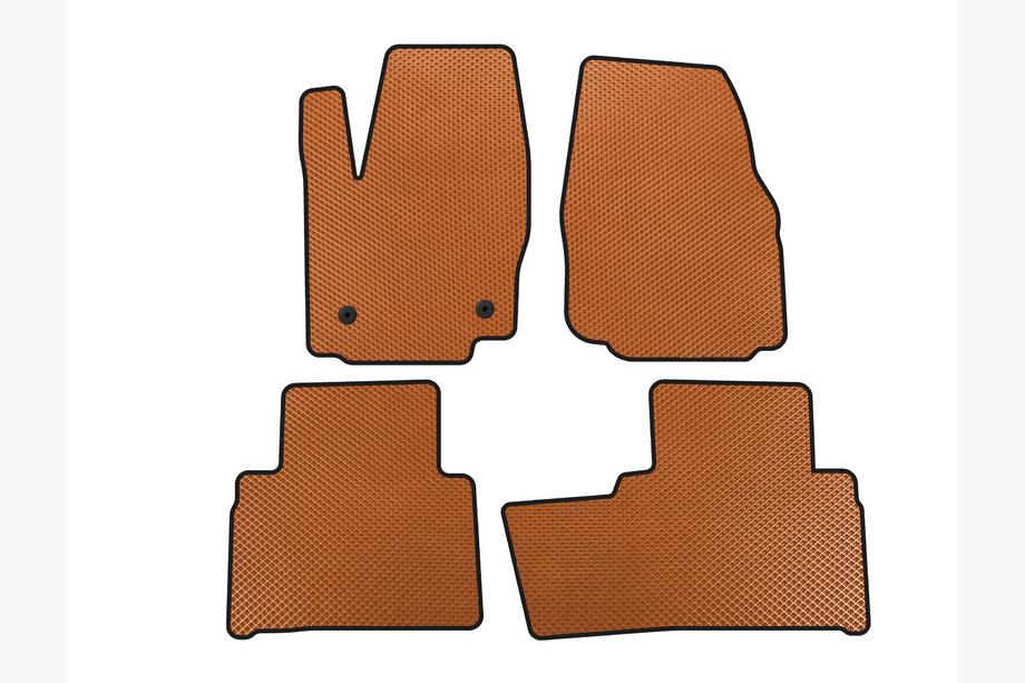 Ford Galaxy 2007-2015 гг. Коврики EVA (2 ряда, Оранжевые) Image