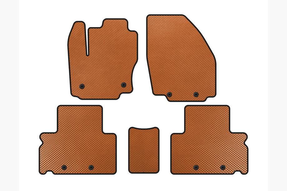 Ford S-Max 2007-2014 гг. Коврики EVA (Оранжевые) Image