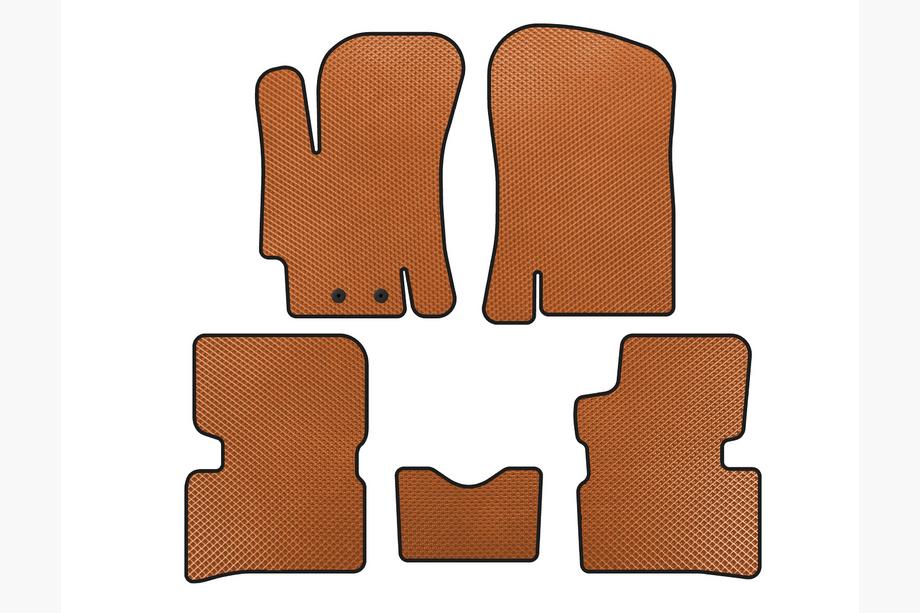 Hyundai Accent 2006-2010 гг. Коврики EVA (SD, Оранжевые) Image