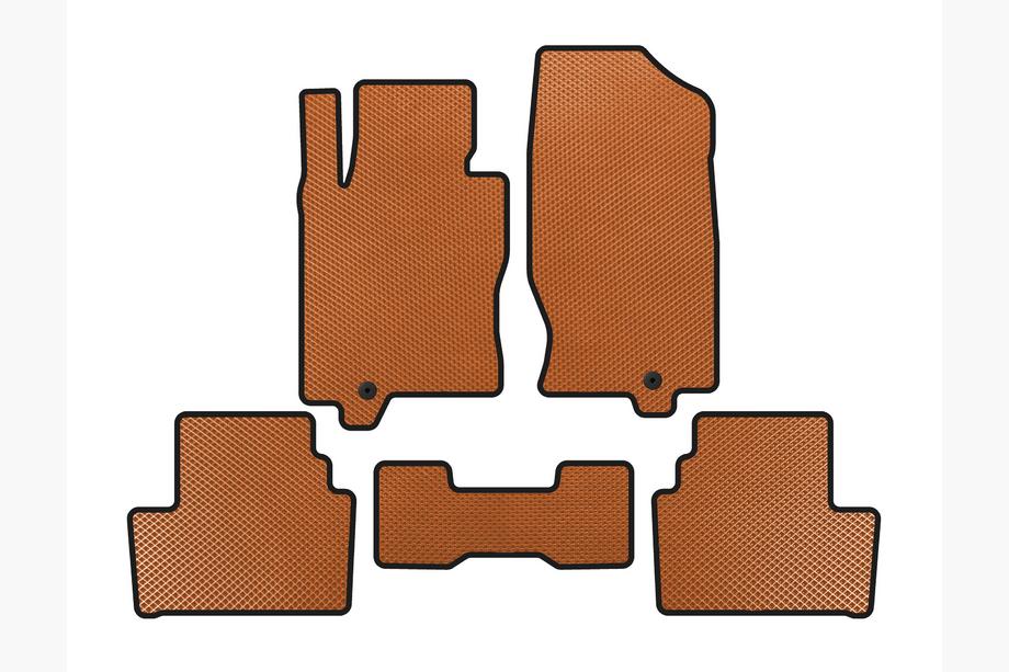 Infiniti G25/G35/37 (V36/CV36) 2006-2015 гг. Коврики EVA (G35 S, Купе, Оранжевые) Image