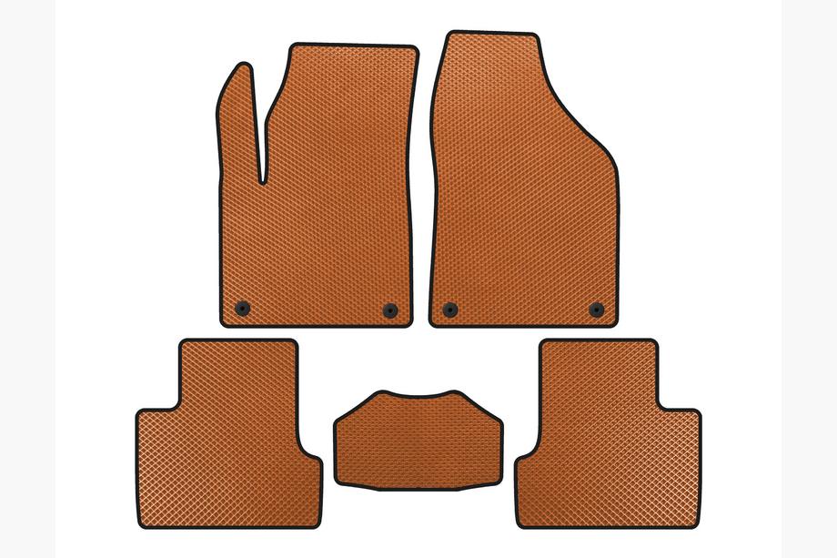 Jeep Cherokee KL 2013- гг. Коврики EVA (с 2018 г., Оранжевые) Image