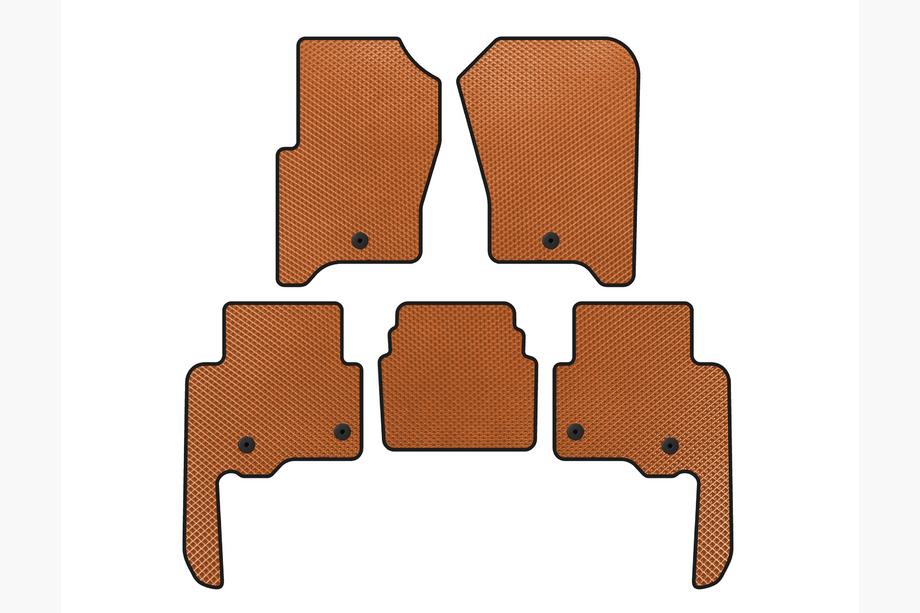 Land Rover Discovery IV 2009-2017 гг. Коврики EVA V2 (Оранжевые) Image