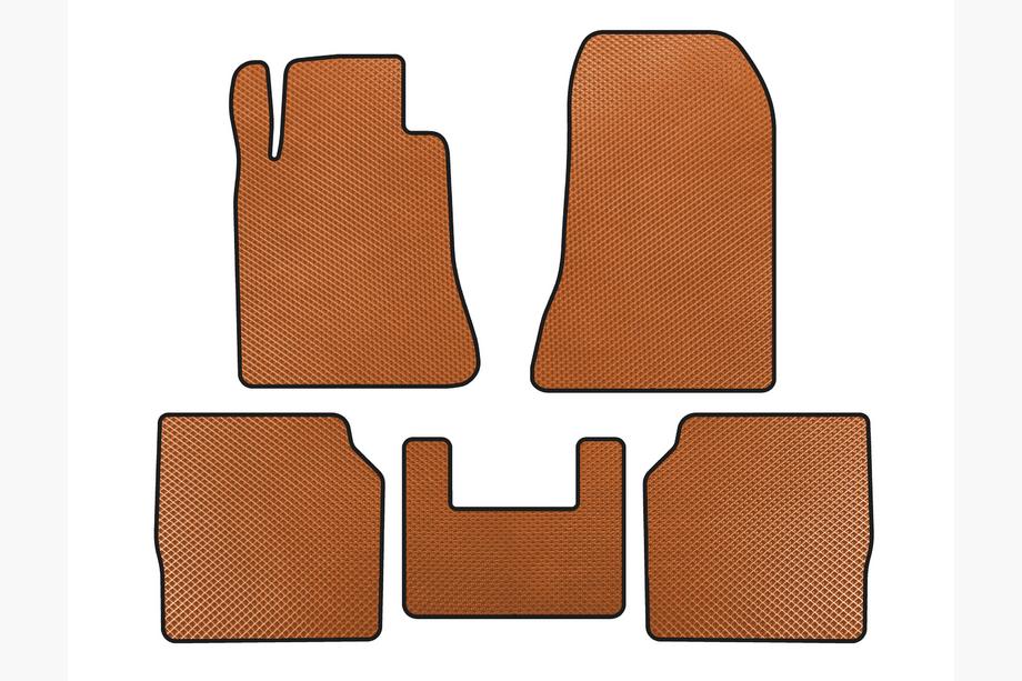 Mercedes S-сlass W140 1991-1998 гг. Коврики EVA (SD, Длинная база, Оранжевые) Image