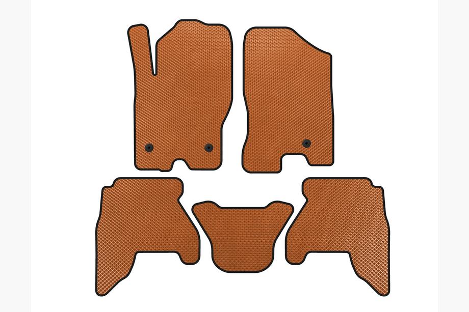 Nissan Pathfinder R51 2005-2014 гг. Коврики EVA (2 ряда, Оранжевые) Image