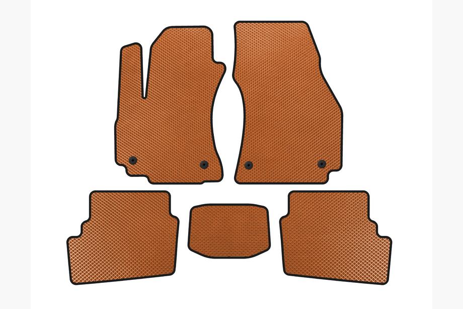 Opel Zafira A 1998-2005 гг. Коврики EVA (2 ряда, 2003-2005, 7-местный, Оранжевые) Image