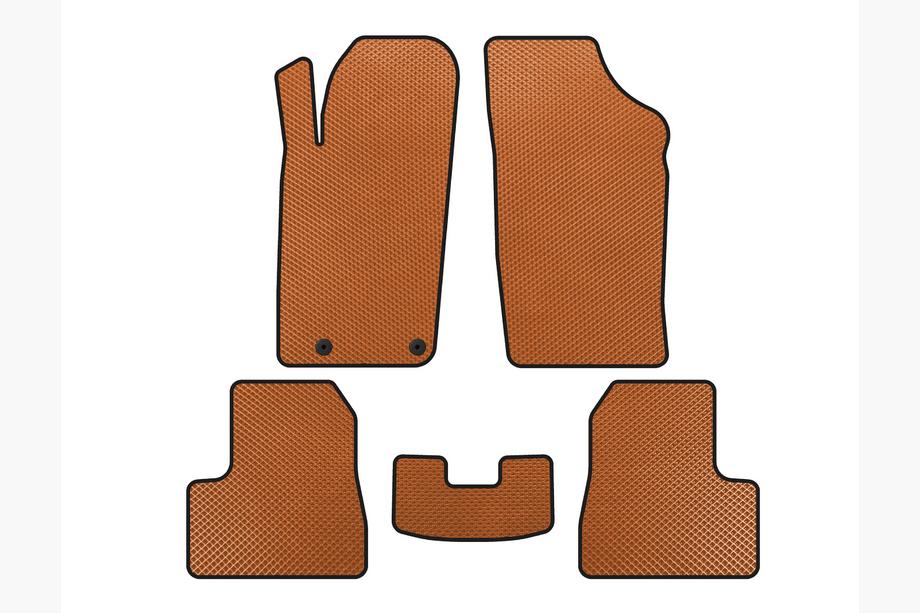 Peugeot 206 1998-2024 гг. Коврики EVA (2009-2013, Оранжевые) Image