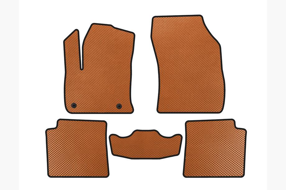 Peugeot 2008 2019- гг. Коврики EVA V1 (Электро, Оранжевый) Image