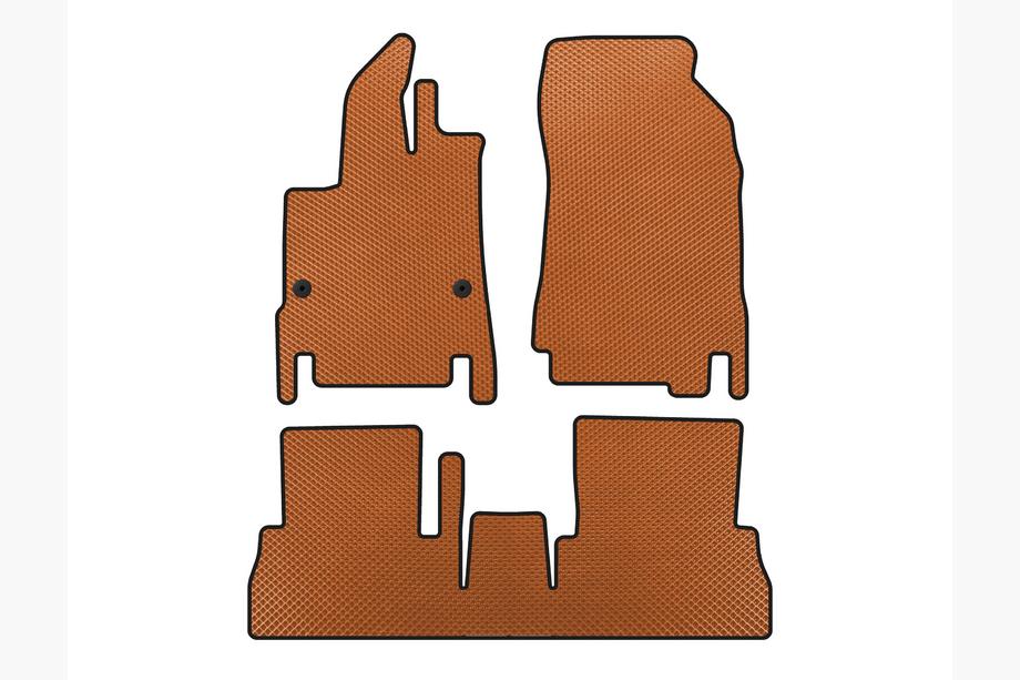 Peugeot Partner/Rifter 2019- гг. Коврики EVA (7-местный/Длинная база, Оранжевые) Image