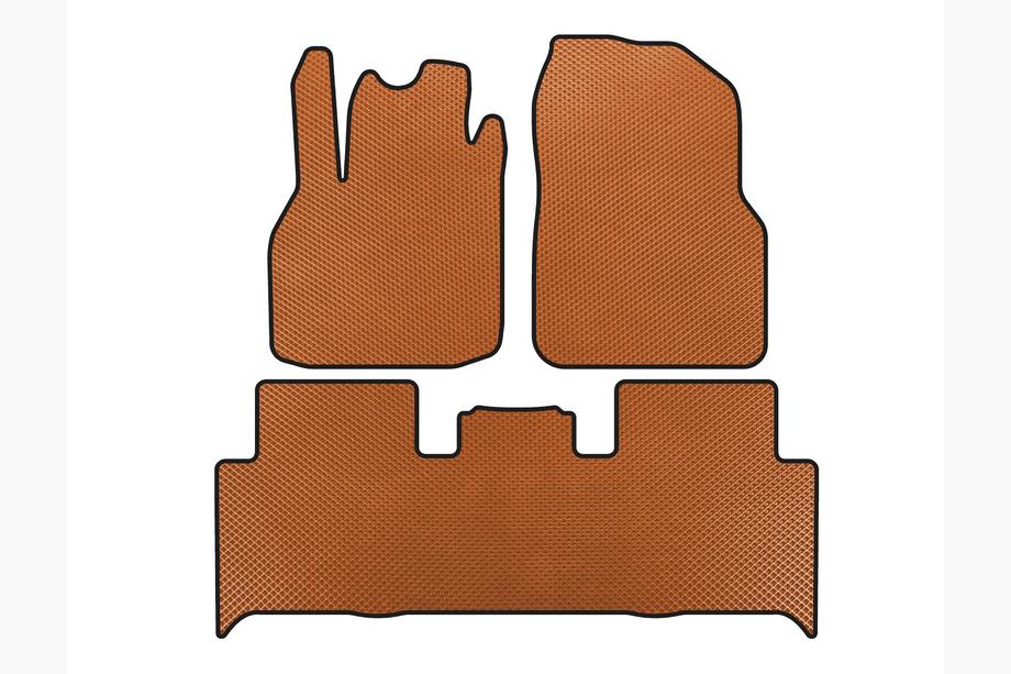 Renault Scenic/Grand 2003-2009 гг. Коврики EVA (2 ряда, Оранжевые) Image