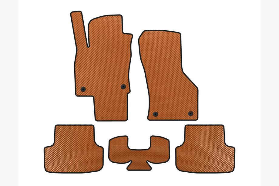 Seat Leon 2013-2020 гг. Коврики EVA (Оранжевые) Image