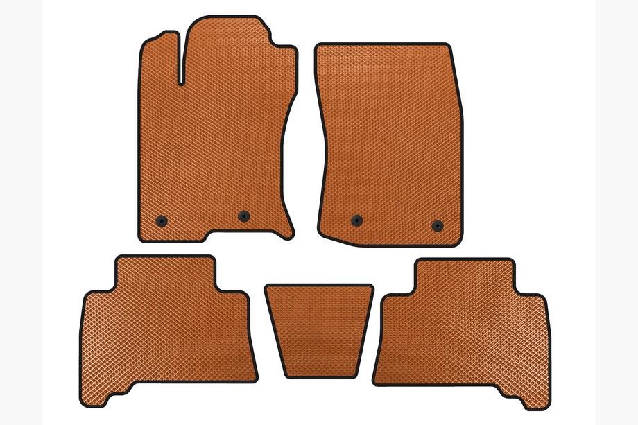 Toyota 4Runner 2009-2024 гг. Коврики EVA (2009-2014, Оранжевые) Фото 1