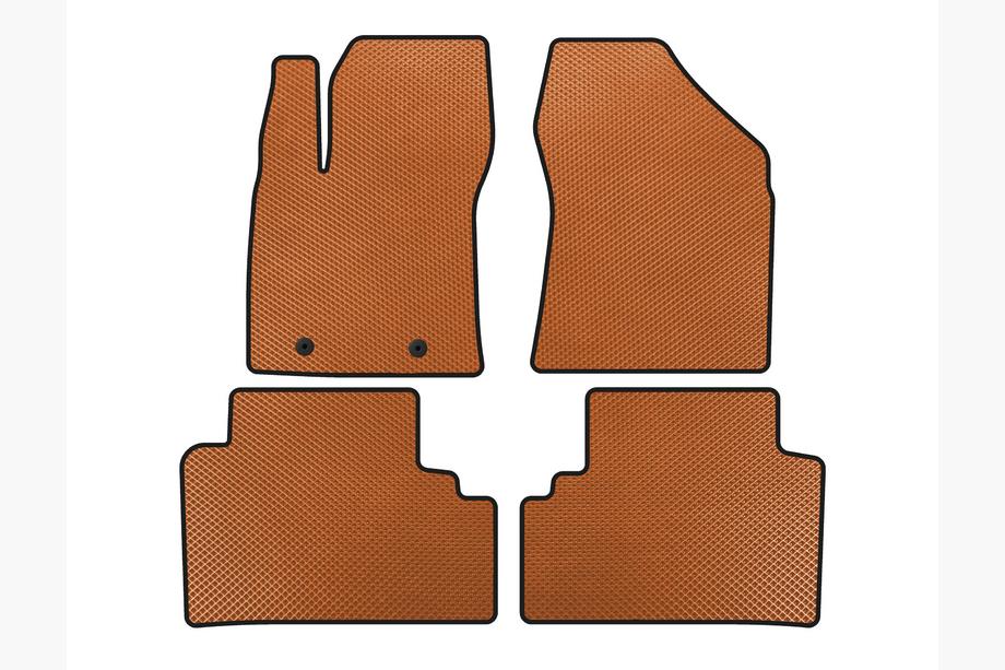 Toyota Avensis 2009-2018 гг. Коврики EVA (SD, Оранжевые) Image