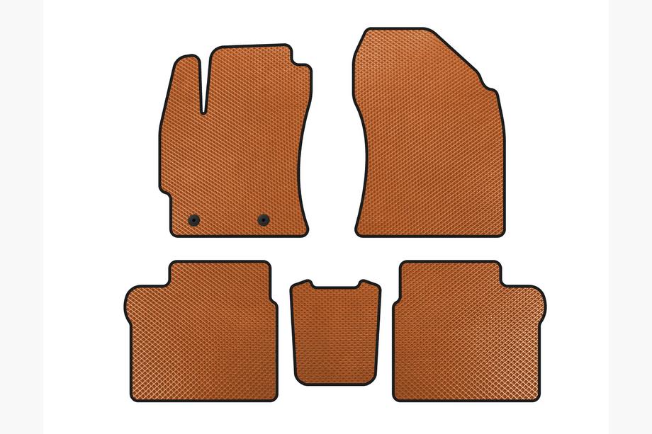 Toyota Corolla 2013-2019 гг. Коврики EVA (2016-2019, SD, Оранжевые) Image