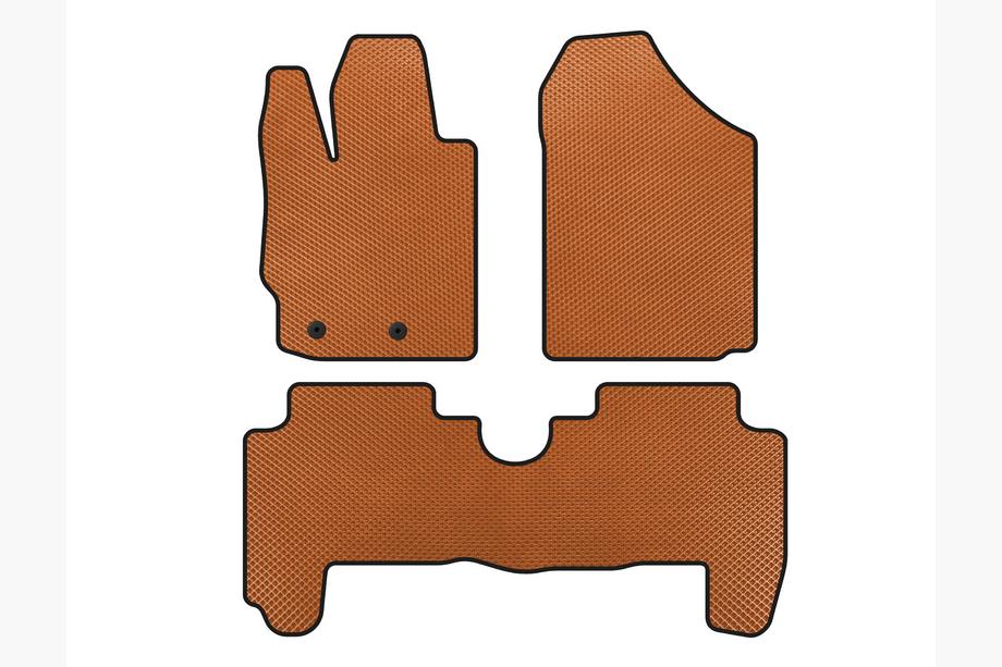 Toyota Yaris 2006-2011 гг. Коврики EVA (Хэтчбек, 5-дверный, Оранжевый) Image