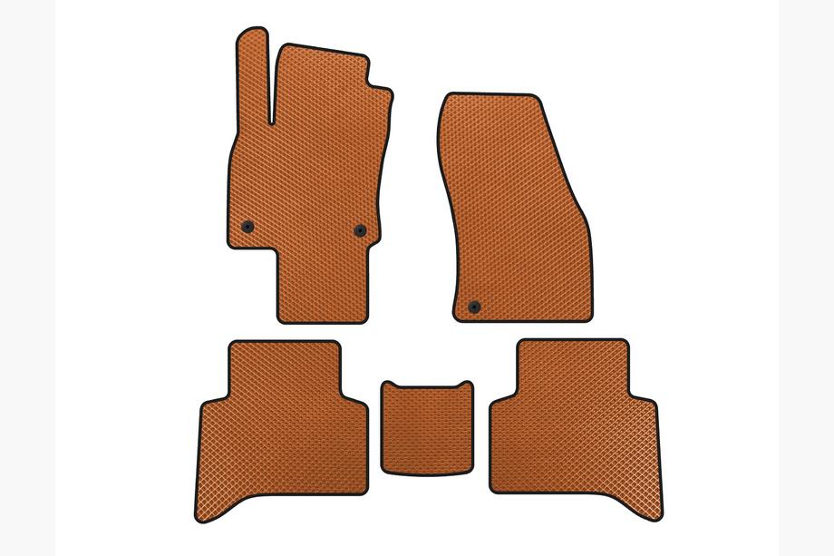 Volkswagen Touran 2015- гг. Коврики EVA (5-местный, Оранжевый) Image