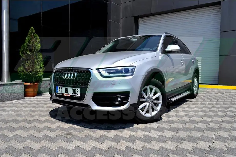 Audi Q3 2011-2019 гг. Боковые пороги Allmond (2 шт., алюминий) Фото 2