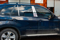 BMW X5 E70 2007-2013 гг. Накладки на дверные стойки из нержавеющей стали фото 1