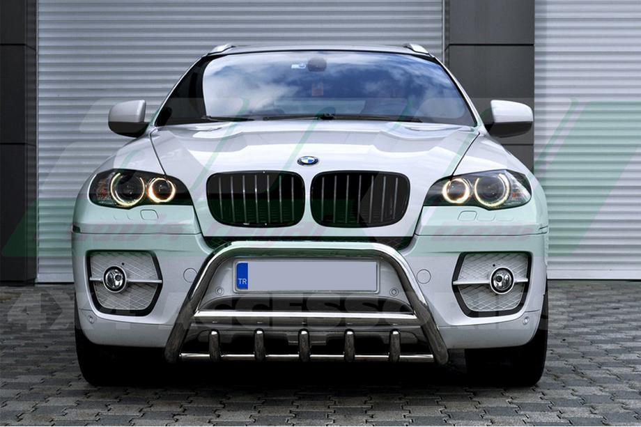 BMW X5 E70 2007-2013 гг. Кенгурятник WT003 (нержавейка) Image