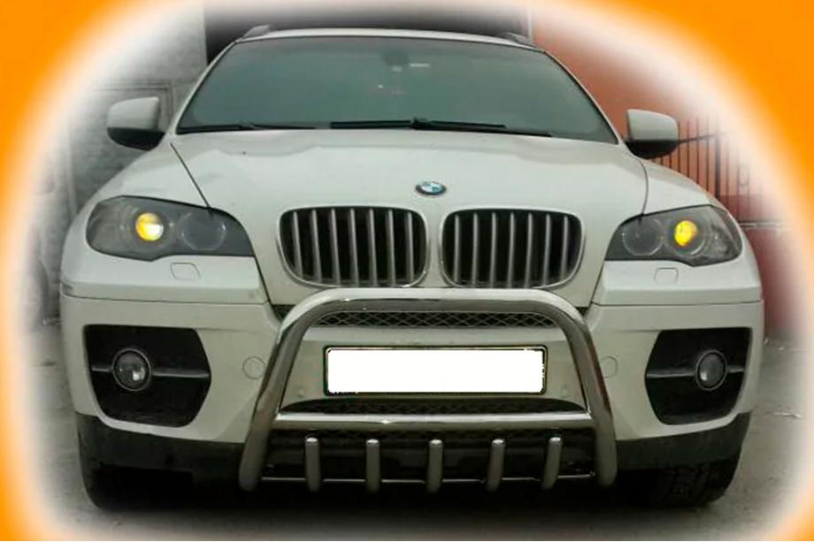 BMW X6 E71 2008–2014 гг. Кенгурятник WT003 (нержавейка) Фото 4