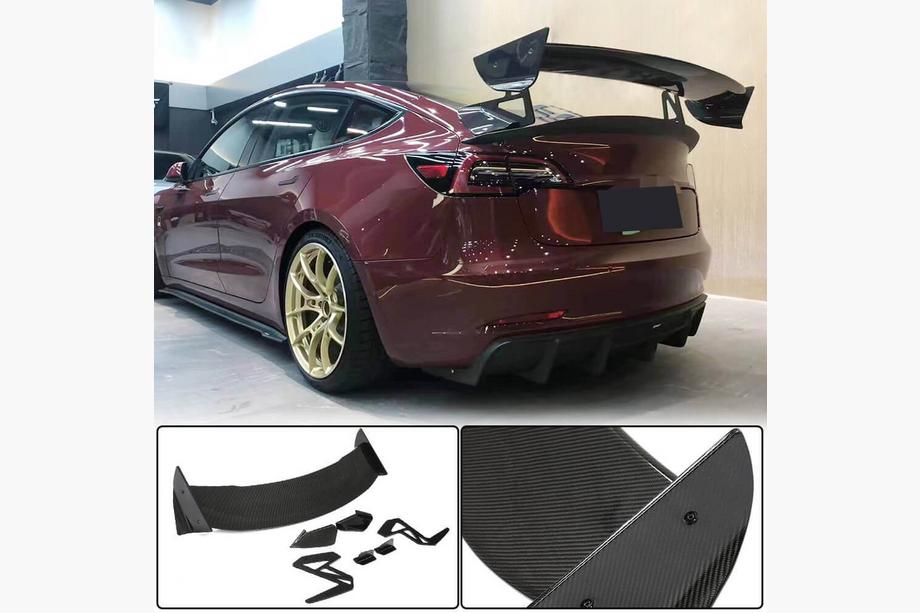 Tesla Model 3 2017- гг. Задний спойлер V6 (2017-2023, Карбон) Image