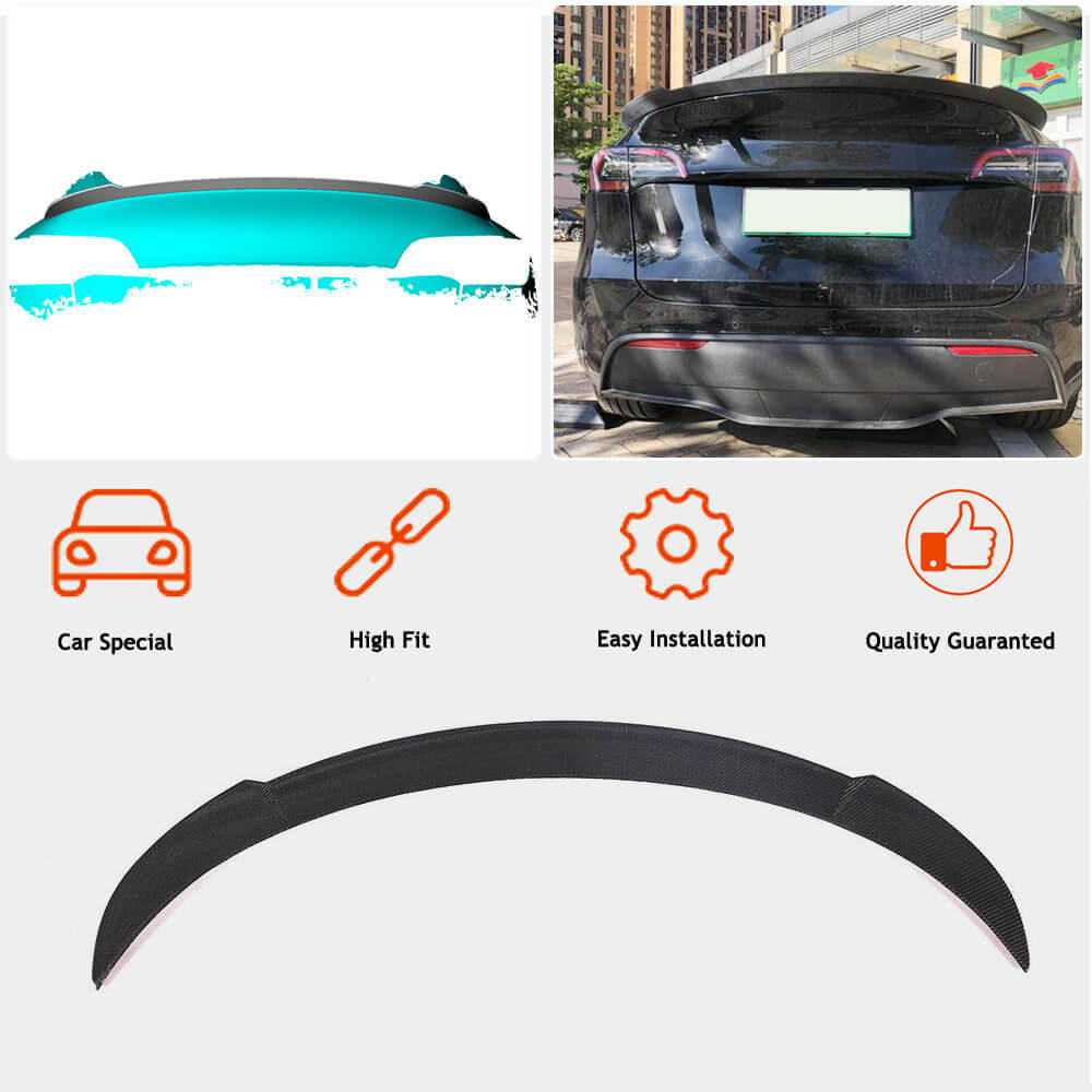 Спойлер V1 (2020-2025, Карбон) для Tesla Model Y 2020- рр - фото 3