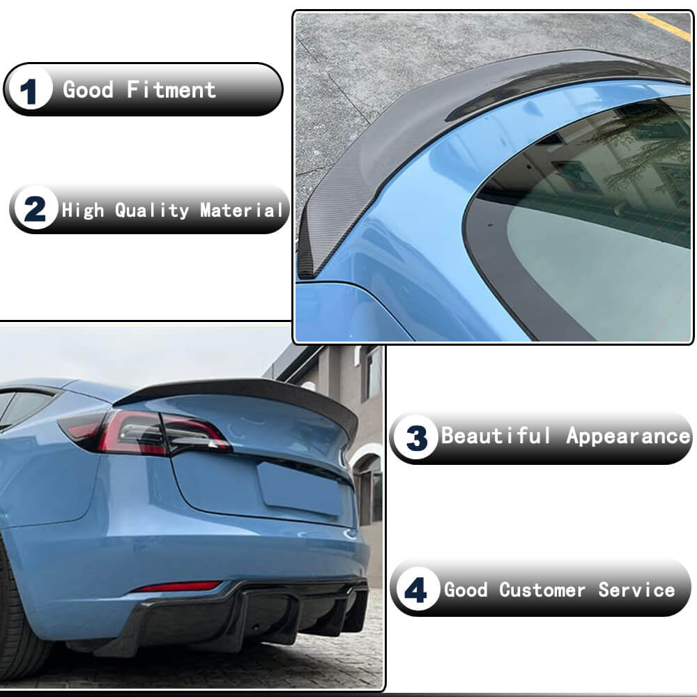 Спойлер V2 (2020-2025, Карбон) для Tesla Model Y 2020- рр - фото 2