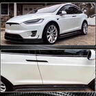 Tesla Model X 2015- гг. Карбоновые Накладки на Пороги V2 (2016-2020) фото 4