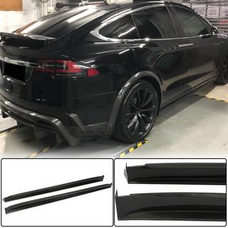 Карбоновые накладки на пороги V3 (2016-2020) Tesla Model X 2015- гг. фото 1