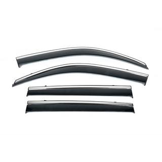BMW X6 F-16 2014-2019 гг. Ветровики с хромом Niken Luxury (4 шт)